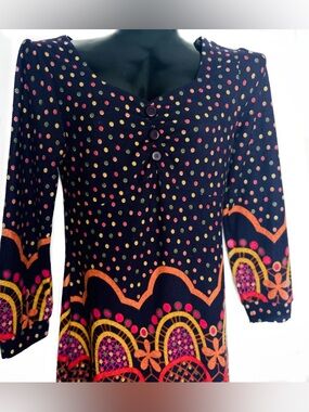 Women’s Colorful Design Midi Dress
